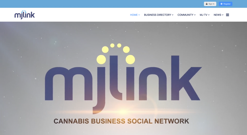 MJLink social network homepage screenshot